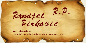 Ranđel Pirković vizit kartica